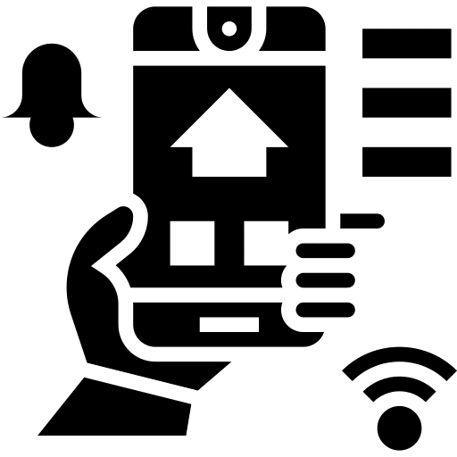 Mobile phone electronics security notification icon