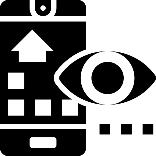Monitoring cctv camera monitoring mobile phone icon