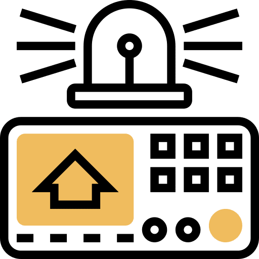 Alarm smart home alert security icon