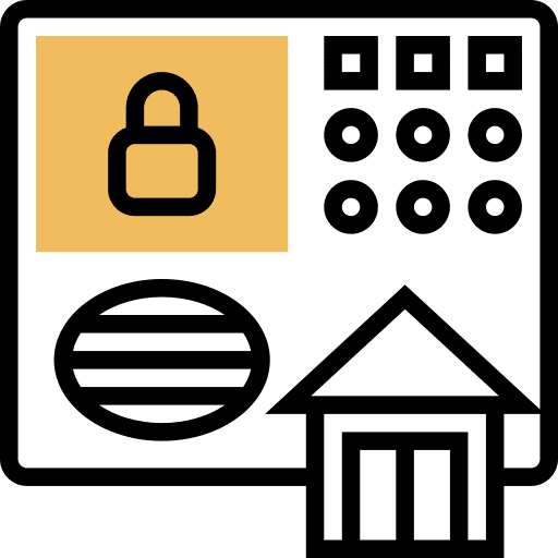 Control panel protection alarm system control panel icon