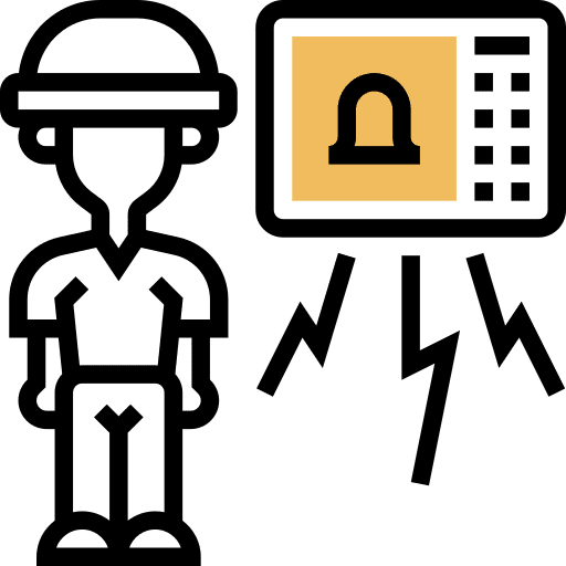 Burglar alarm security criminal icon Burglar alarm security criminal icon
