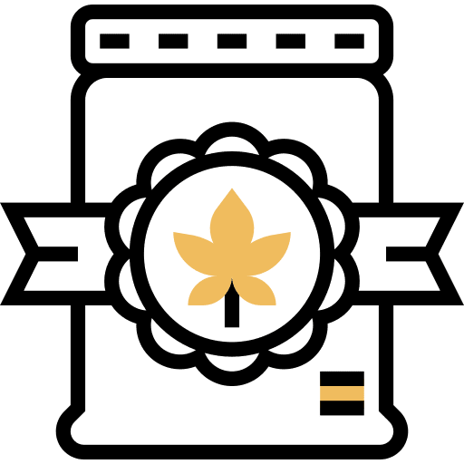 Cannabis hemp botanical certificate icon Cannabis hemp botanical certificate icon