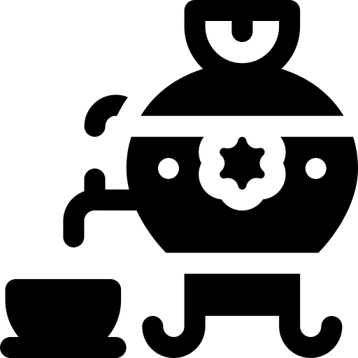 Samovar traditional cultures drink icon