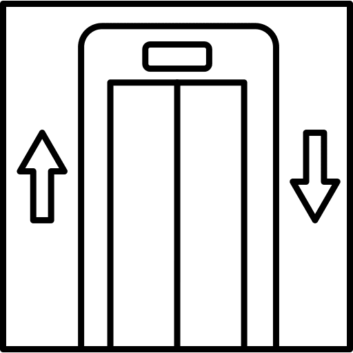 Elevator transportation electronics doors icon Elevator transportation electronics doors icon