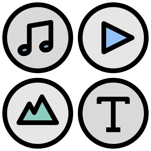 Digital information media asset icon