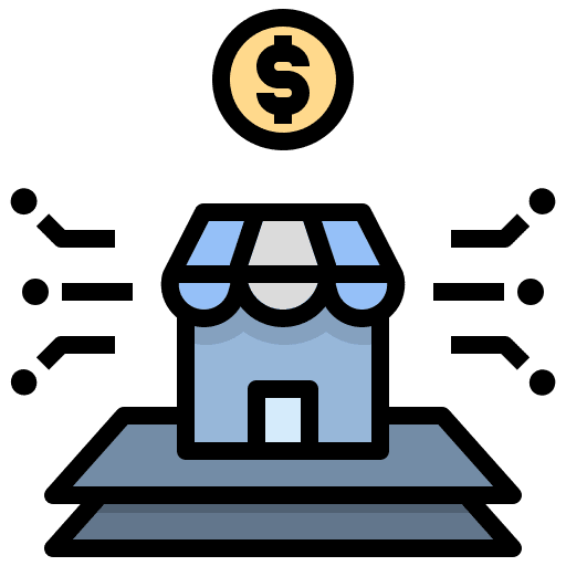 Ecommerce commerce and shopping trading vr icon Ecommerce commerce and shopping trading vr icon