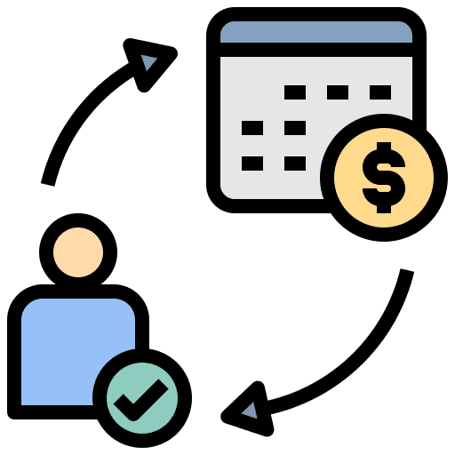 Subscription model reservation booking calendar icon