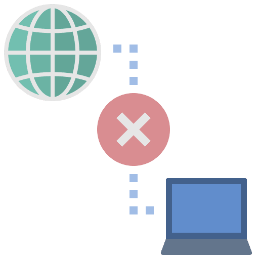 Connection internet connection error icon