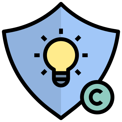 Copyright idea license patent icon Copyright idea license patent icon