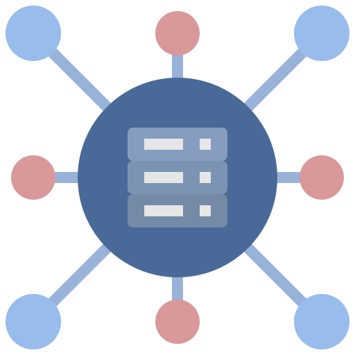 Database data center hosting server icon