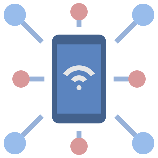 Device connection device networking icon