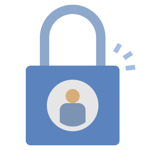 Customer lock customer secret icon Customer lock customer secret icon