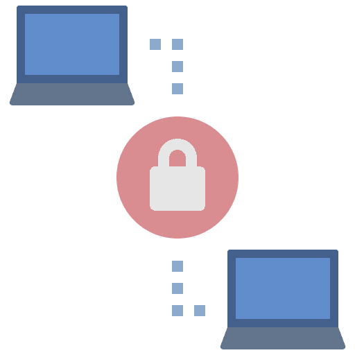 Data encryption lock transfer connection icon Data encryption lock transfer connection icon