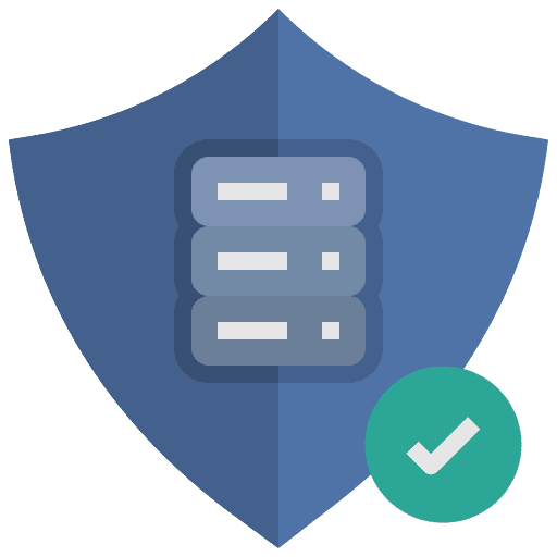 Privacy server database security icon Privacy server database security icon