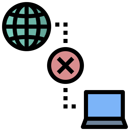 Connection disconnect error offline icon