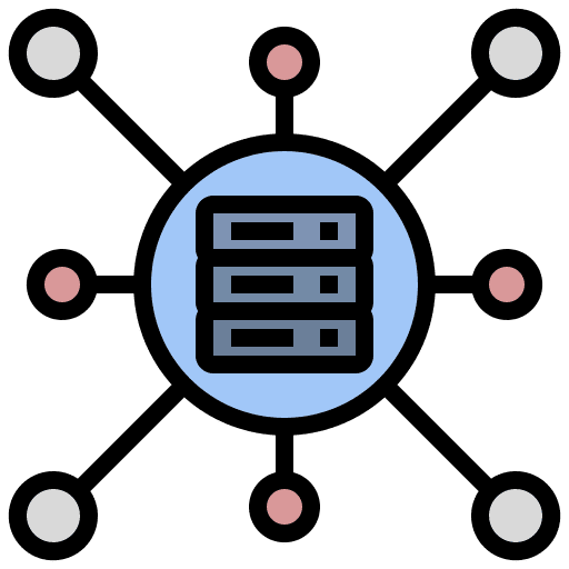 Database data center service database icon