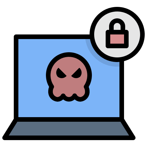 Hacker virus lock cyber crime icon Hacker virus lock cyber crime icon