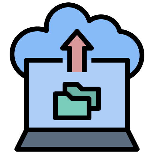 Cloud storage backup upload file icon Cloud storage backup upload file icon
