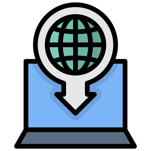Internet world study search icon Internet world study search icon