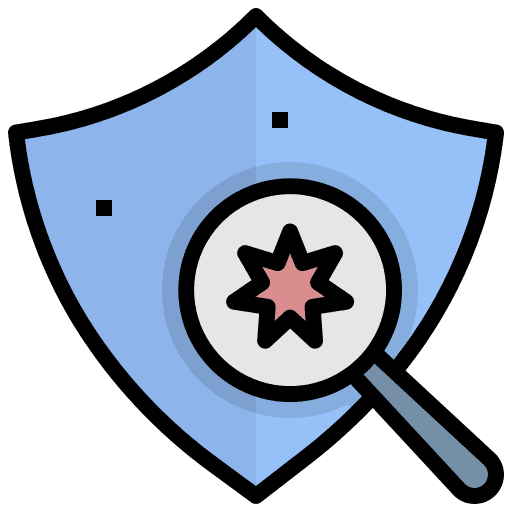 Vulnerability security find error icon Vulnerability security find error icon