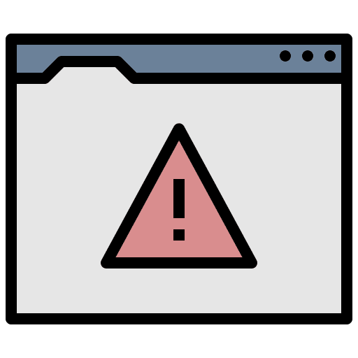 Website security alert error icon Website security alert error icon