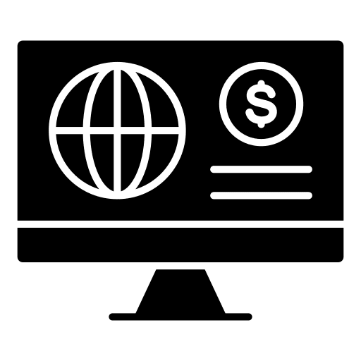 Online business digital money business and finance payment icon Online business digital money business and finance payment icon