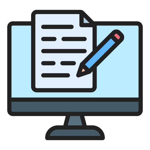 Article seo and web blog communications icon
