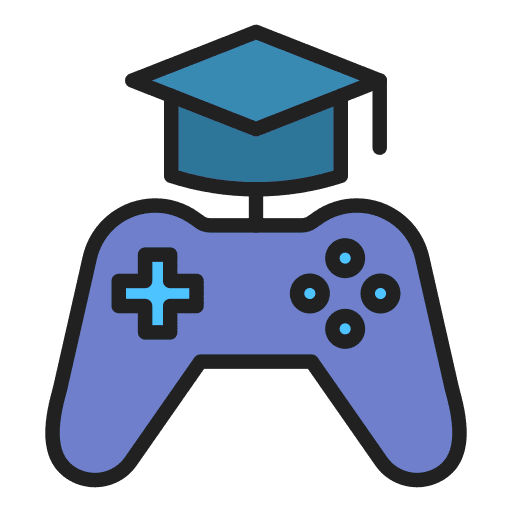 Games game education mortarboard icon