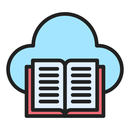Cloud library elearning cloud library book icon Cloud library elearning cloud library book icon