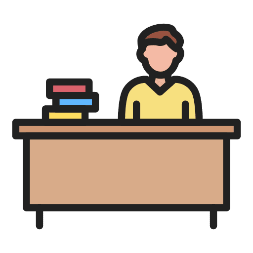Desk study student desk icon Desk study student desk icon