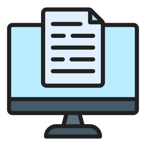 Document education online online survey icon Document education online online survey icon