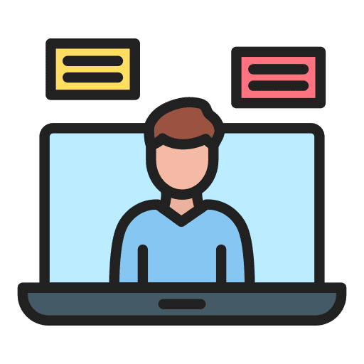 Lecturer online education lecturer video icon Lecturer online education lecturer video icon