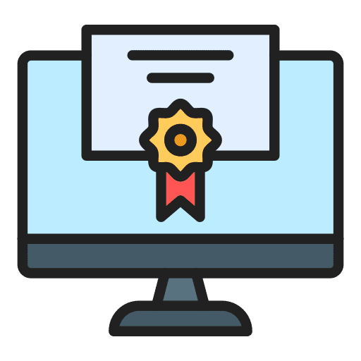 Online certificate online degree online certificate icon Online certificate online degree online certificate icon