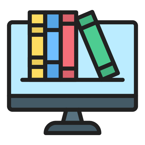 Online library multimedia electronic laptop icon Online library multimedia electronic laptop icon