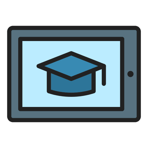 Tablet ebook online education reading icon Tablet ebook online education reading icon