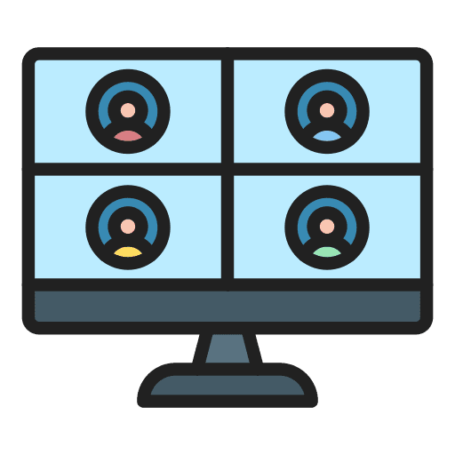Video conference communication online video conference icon Video conference communication online video conference icon