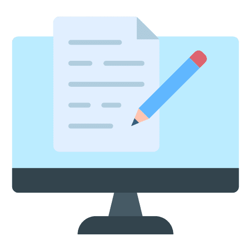 Article content writing online content marketing icon