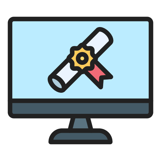 Diploma browser graduate internet icon Diploma browser graduate internet icon