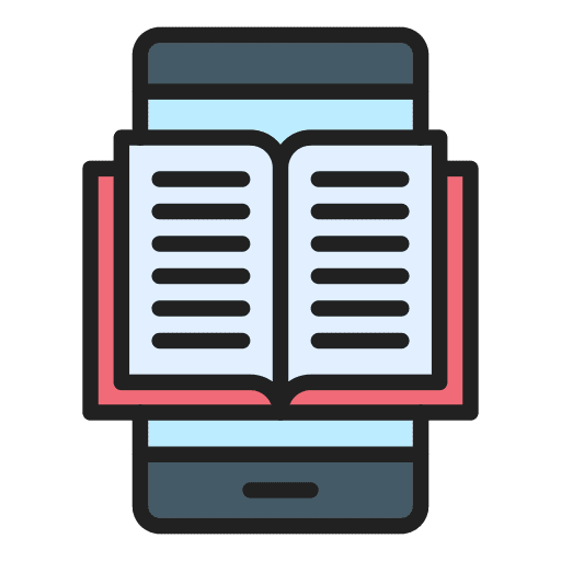Ebook online learning smartphone elearning icon Ebook online learning smartphone elearning icon