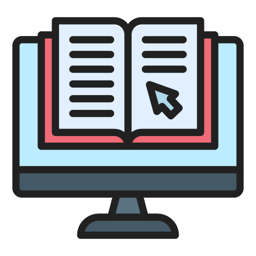 Reading ebook electronics online learning icon Reading ebook electronics online learning icon