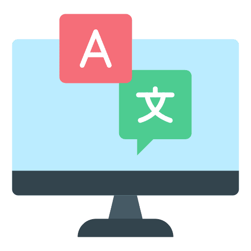 Translation computer communications education icon