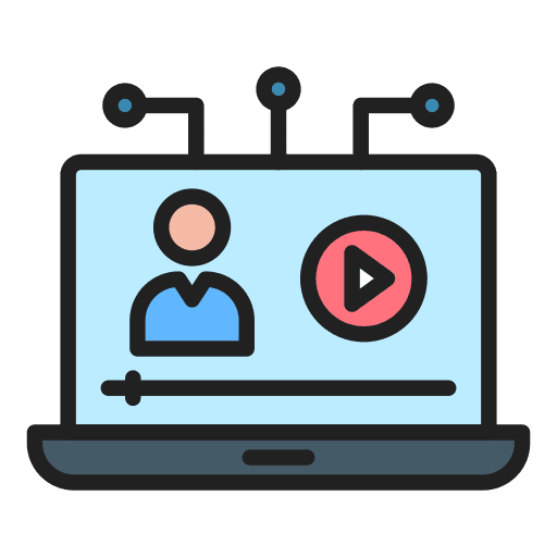 Video lecture music and multimedia lecture video icon Video lecture music and multimedia lecture video icon