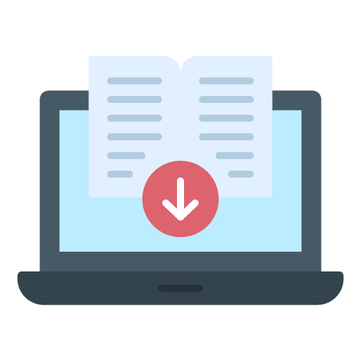 Ebook elearning online education download icon Ebook elearning online education download icon