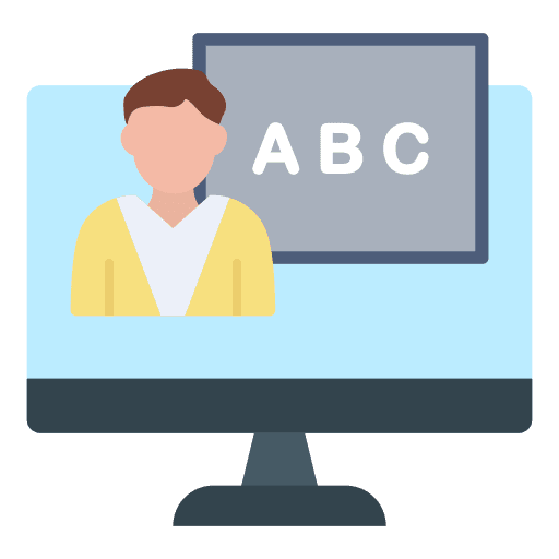 Online class presentation online class learning online icon Online class presentation online class learning online icon