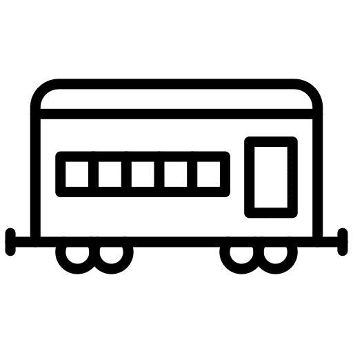 Freight wagon cargo train industry icon