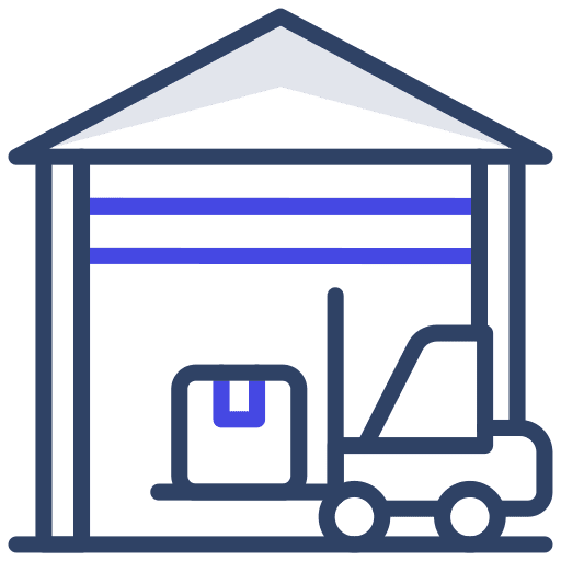 Lift truck industrial transportation forklift icon