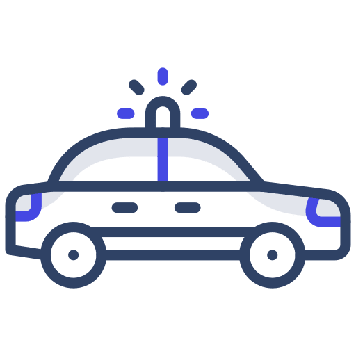 Police car transportation siren cop icon Police car transportation siren cop icon