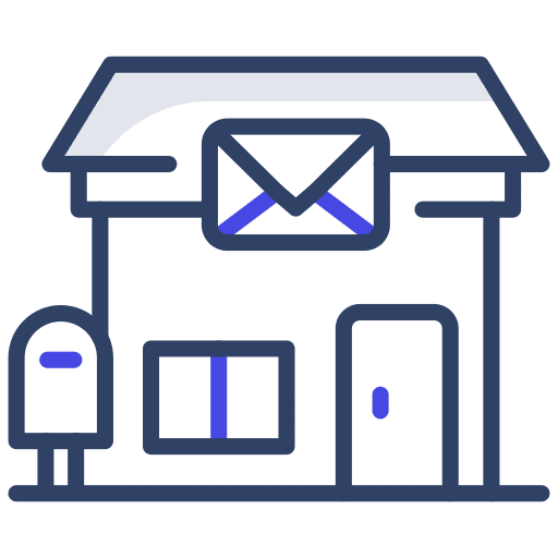 Post office building mail post office icon