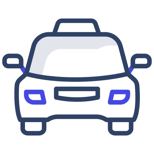Taxi automobile transportation car icon