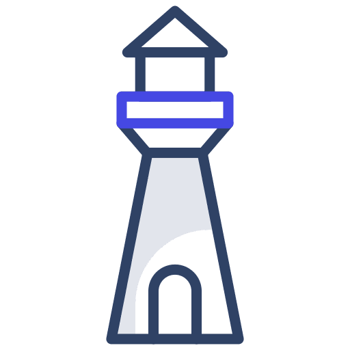 Lighthouse architecture and city orientation lighthouse icon Lighthouse architecture and city orientation lighthouse icon